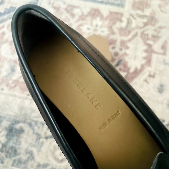 Everlane The Modern Loafer Black Leather Size 6 Minimalist Classic Flat Shoe NEW - Picture 6 of 7